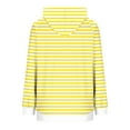 thumbnail image 5 of XPMWRP Women's Striped Hooded Drawstring Sweatshirt Trendy Fashion Loose Casual Knitted Winter Warm Long Sleeved Pullover with Pockets Yellow XXL, 5 of 6