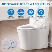 50Pack Toilet Brush Wand Refills Compatible with Clorox , Rich Foam Wash Design, Secure Lock No Slipping, Easy Snap-On Installation