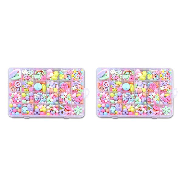 Tholdsy Niñas pequeñas niños DIY joyería cuentas juguetes Kit collar anillo juego de cuentas niños arte artesanía juguete Gadgets No.01 2piezas