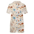 thumbnail image 6 of Enjoytime Cute Pajama Sets for Women Print Comfy 2 Piece Sleepwear Short Sleeve Button Down Shirts with Shorts Loungewear Set, 6 of 7