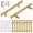 Gold, variant on 12 Pack Kitchen Cabinet Handle Gold 3-3/4 Inch Hole Center Stainless Steel Pull for Dresser Drawer Cupboard Handle with Screw 6 Inch Length