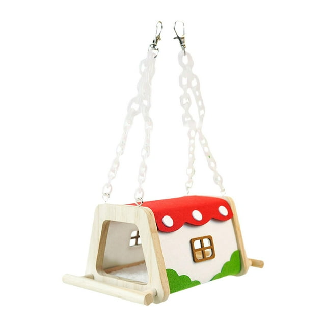 House de nido de pájaros Hideaway de accesorios de jaula para pájaros para cacatúas de cacatúas de cacatúas Rojo Verde