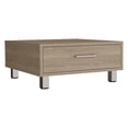 thumbnail image 3 of DUOSONG Coffee Table, Four Legs, One Drawer , Light Pine Beige Particle Board Furniture Primary Living Space Tables, 3 of 6