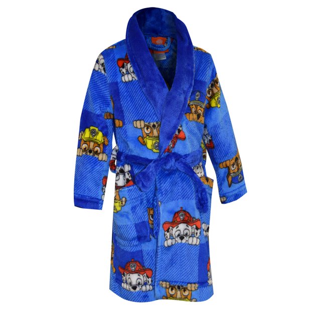 Nickelodeon Boys' Paw Patrol Blue Toddler Robe (4T)