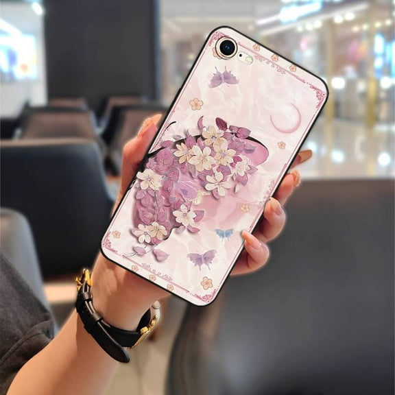 LYM-Phone Case For iphone 7/8/SE 2020/2022/SE2/SE3/ip7/ip8, Phone Pouch Full wrap Oil Painting Fashion Design TPU Protective Graffiti Back Cover Shockproof Soft case Cute Cartoon Durable