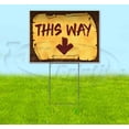 thumbnail image 1 of This Way Down Scroll (18" X 24") Yard Sign, Includes Metal Step Stake, 1 of 6