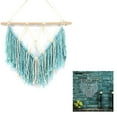 thumbnail image 4 of Mobutofu 1Set Tassel Tapestry Blue Cotton Rectangle Fabric Wall Hangings for Home and Room Decoration, 4 of 8