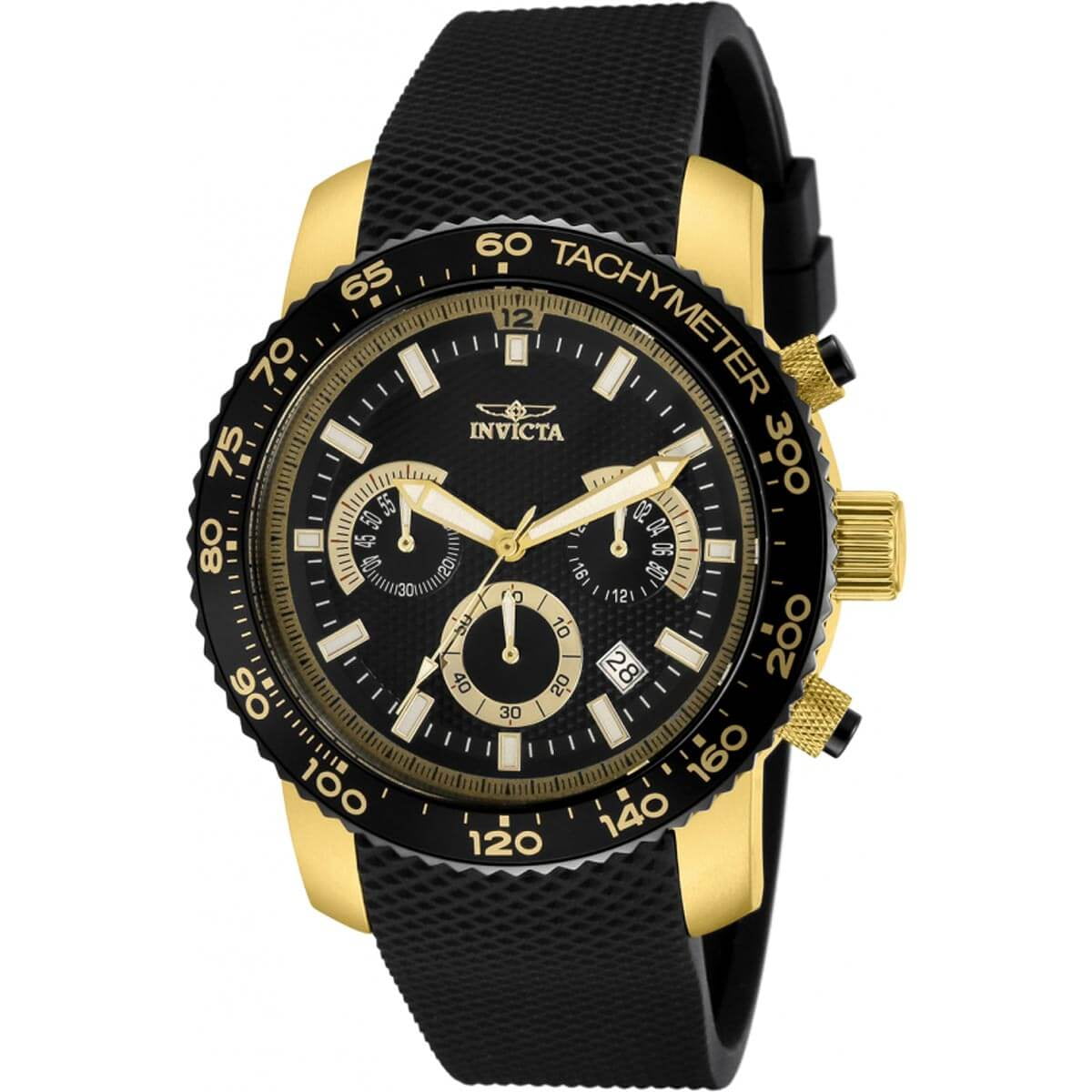 Invicta - Invicta 11293 Men's Specialty Yellow Gold Case Chronograph