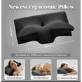 thumbnail image 5 of Ergonomic Memory Foam Neck Cervical Pillow Black Neck Shoulder Pain Better Sleep, 5 of 5