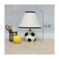 thumbnail image 4 of Soccer Ball Table Lamp - 11.5" Ceramic Base & White Shade - Sports Fan Decor for Desk & Nightstand, 4 of 10