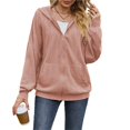 thumbnail image 4 of Wevis Women's Full Zip Hooded Jacket Long Sleeve Loose Casual Outerwear With Pockets, 4 of 6