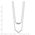 thumbnail image 2 of 14k White Gold Diamond Double Strand Necklace - with Secure Lobster Lock Clasp 18" (Width = 1mm ) (.246 cttw.), 2 of 3