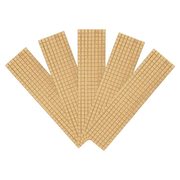 Uxcell 4720Pack 5 x 5mm Self-Adhesive Disco Tiles Mosaic Mirror Tiles, Brown