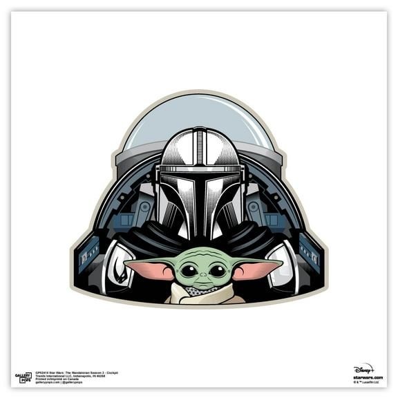 Gallery Pops Star Wars: The Mandalorian Season 3 - Cockpit Wall Art, Unframed Version, 12" x 12"