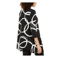 thumbnail image 2 of ALFANI Womens Black High-low Printed 3/4 Sleeve Scoop Neck Tunic Top Size: XL, 2 of 2