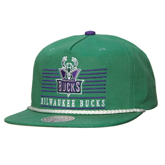 Men's Mitchell & Ness Green Milwaukee Bucks Ascend Deadstock Snapback Hat
