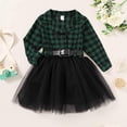 thumbnail image 3 of Younger Tree Little Girl Buffalo Plaid Tutu Skirt Party Princess Dress Christmas Clothes Outfits for 7-8T, 3 of 6