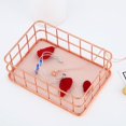 thumbnail image 3 of Desk Drawer Organizer Rose Gold Wire Basket Metal Mesh Holder for Storage Cosmetic Stationery, 3 of 7