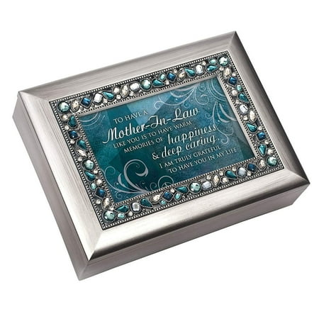 - Cottage Garden JM386C Mother In Law Jeweled Silver Music Box