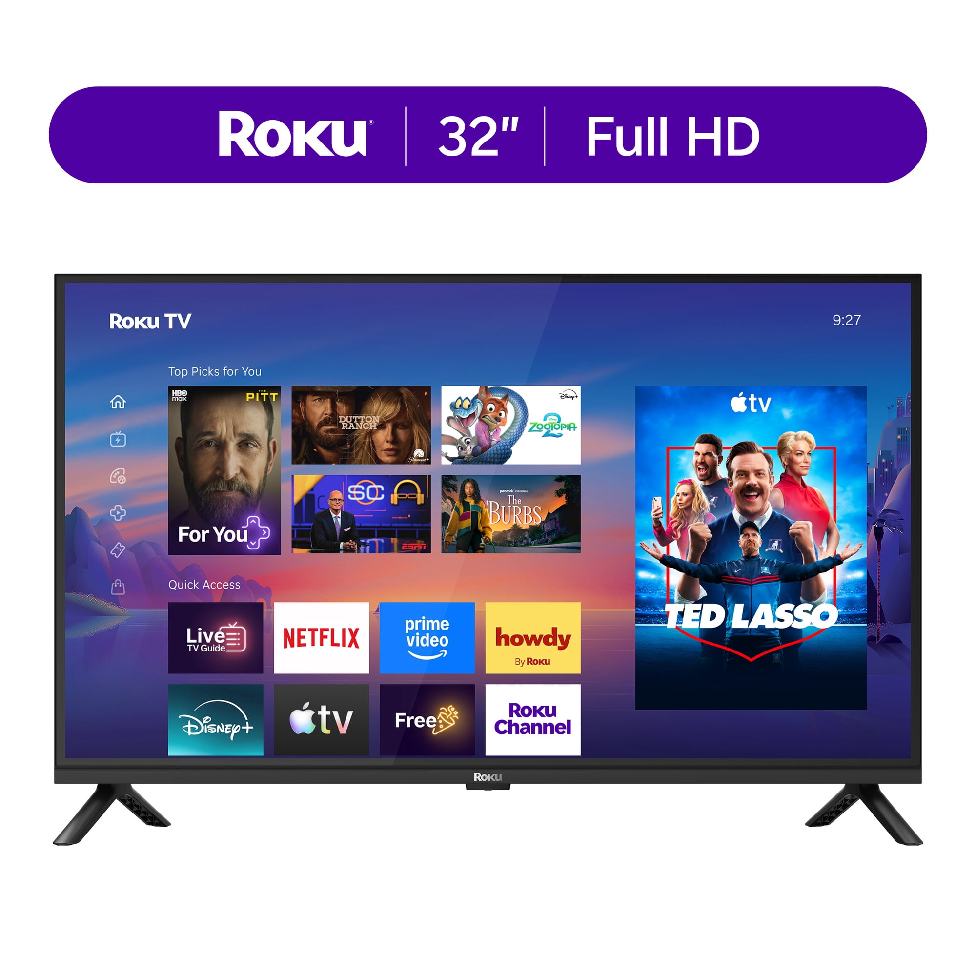 Roku Smart TV 2026 – 32-Inch Select Series, 1080p Full HD TV – Roku TV with Voice Remote