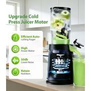 Juicer Machine with 4.35 Wide Mouth, Aeitto Cold Press Juicer Machine for Fruits and Vegetables, Slow Masticating Juicer Whole Fruit Juice Maker, High Juice Yield, Easy to Clean with Brush, Coal