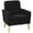 Noir, variante sur HOMCOM Fauteuil d'Appoint Teddy Rembourré Fauteuil Moderne avec Pattes en Bois Gris