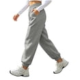 thumbnail image 5 of Womens Sweatpants Elastic High Rise Wide Leg Joggers Casual Sport Workout Trendy Active Pants with Pockets, 5 of 6