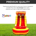 thumbnail image 3 of Pogo Crossover Inflatable Water Slide with Blower, Fire Marble 12 Foot Kids Waterslide, 3 of 8
