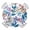 Multicolor, variant on Flower Green Round Tablecloth for 55-60 Inch Tables,Fitted Table Cover with Elastic Edge,Blue Pink Daisy Wildflower Floral Botanical Waterproof Outdoor Table Cloth Protector for Patio Garden Dinner