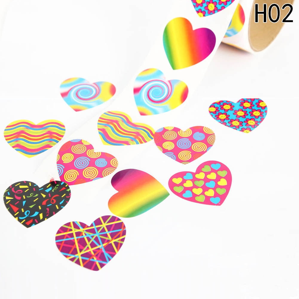 100pcs/1 Roll Cartoon Cute Reward Stickers Kids Sticker Animal Star 3D