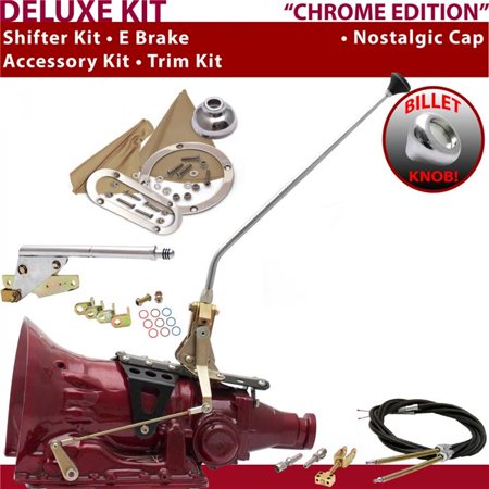 American Shifter C6 Shifter Kit Chrome 16 in. E Brake Cable Trim Kit for F224E