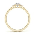 thumbnail image 2 of ANGARA Natural Diamond Three Stone Engagement Ring in 14K Yellow Gold for Women (Size-4.1mm| Color-I-J| Clarity-I1-I2) | April Birthstone, Anniversary, Jewelry Gift for Women | Natural Diamond Ring, 2 of 10