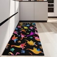 thumbnail image 4 of Colorful Dinosaurs Colorful Paws Pattern Kitchen Rug Mat,Kitchen Runner Rugs Non Skid Washable,Decorative Kitchen Floor Mats for Kitchen,Sink,Laundry,17"X47", 4 of 5