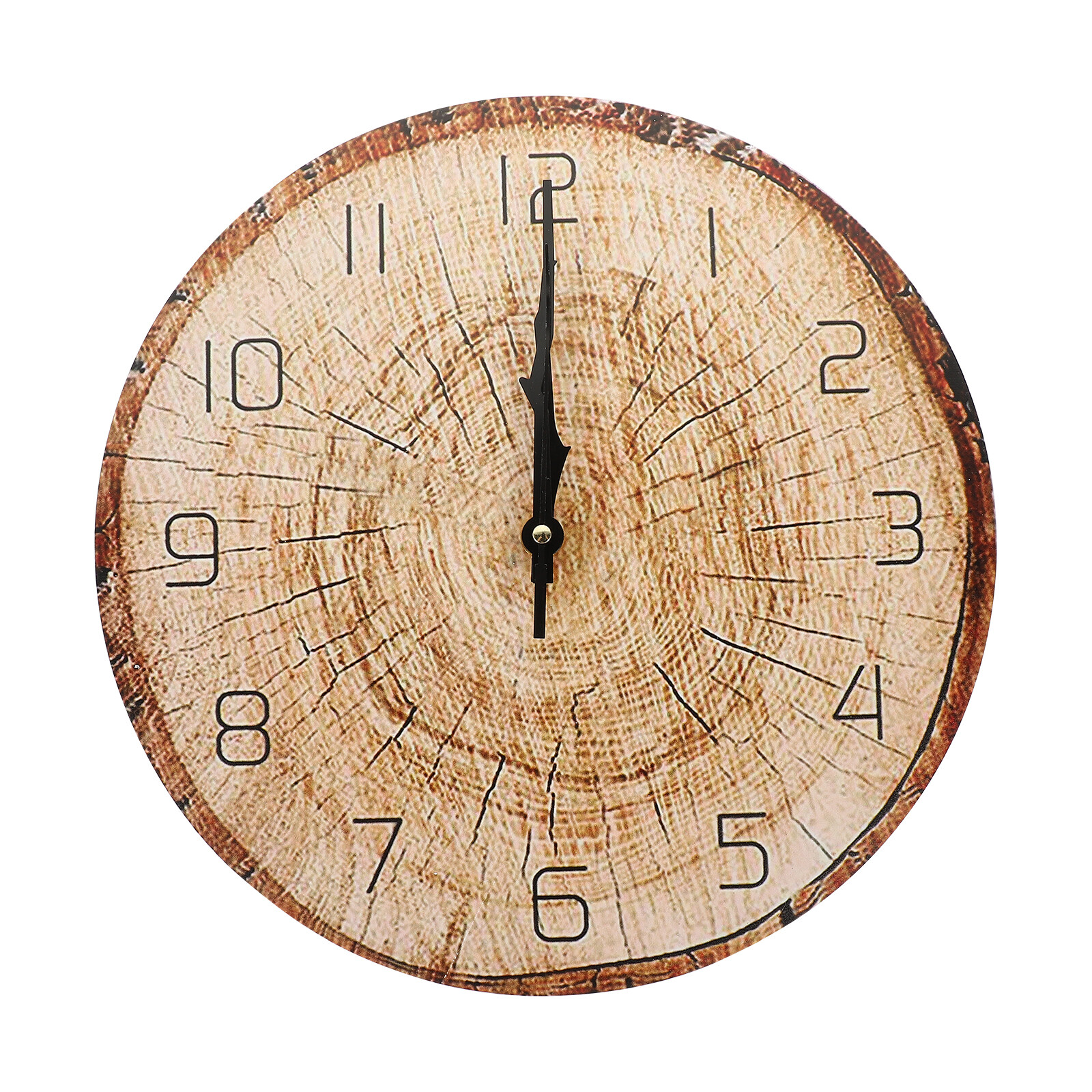 Wood grain clock Wood Grain Wall Clock Hanging Clock Creative Mute