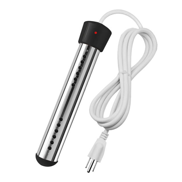 Calentador de agua de inmersión de 1500 W, calentador de agua eléctrico portátil con protector de ac Abanopi Negro