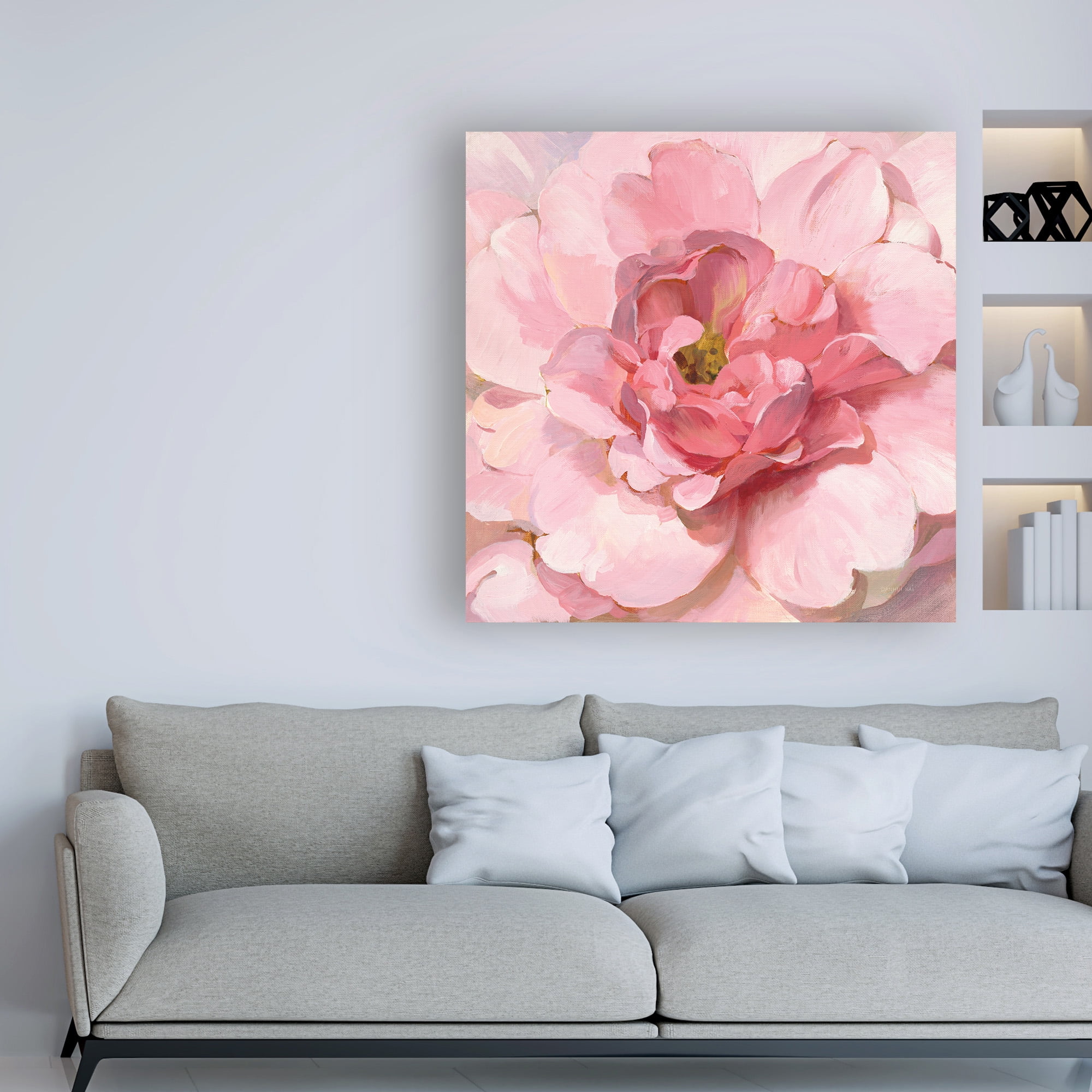 Trademark Fine Art 'Blushing Peony' Canvas Art by Danhui Nai