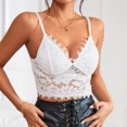 thumbnail image 2 of Women Summer Tops Women Sexy Clothes Rimless Bralette Push Up Sticky Bras Vest Sleeveless Backless Crop Top Club Vintage Bra Vest Workout Top Womens Camisole with Support Bra Warm College White S, 2 of 9