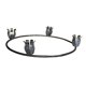 thumbnail image 5 of Candelabro cónico redondo para decoración de mesa, centros de mesa de comedor decorativos con 4 ramas para recepción de boda, duradero Negro, 5 of 9