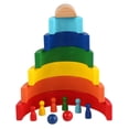 thumbnail image 1 of Blocs de Construction Colorés, Blocs d'Empilement Colorés Éducatifs 6PCS pour la Maternelle, 1 of 8