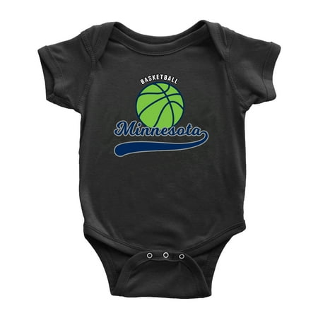 

Cute Minnesota Baby Outfits Basketball Fan Sports Baby Clothes (Black 12-18 Monthes)