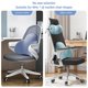 thumbnail image 3 of Ergonomic Design Car Headrest Lumbar 2-Piece Set Support Comfy Breathable Waist Protector for Car Office, 3 of 5