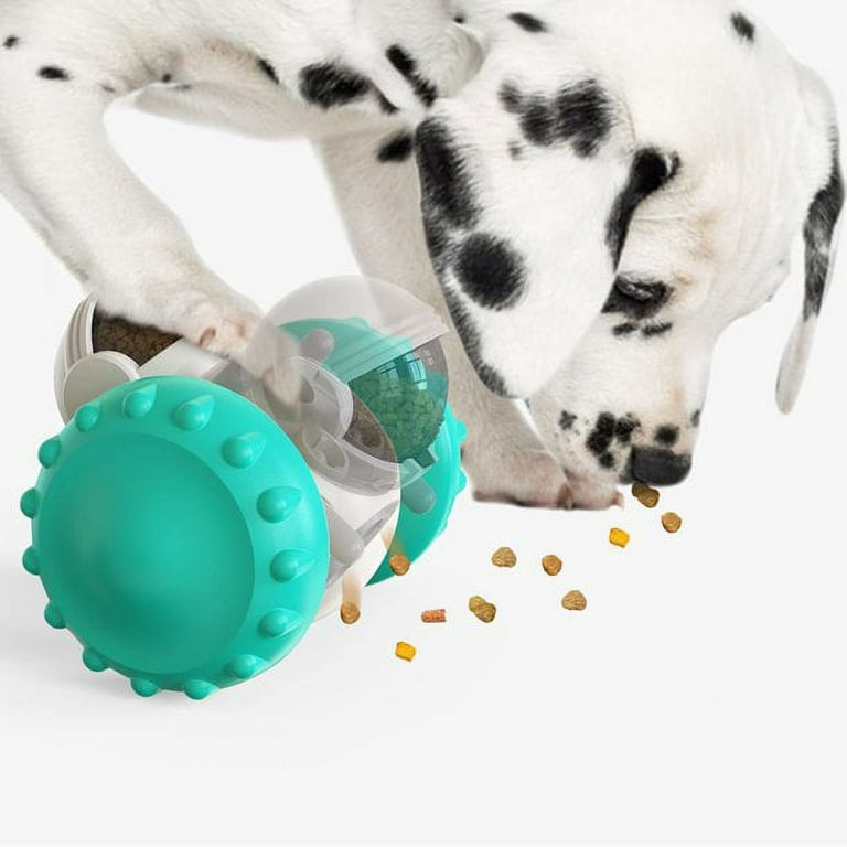 Puzzle Push Feeder Dog Treat Toy Interactive Chase Toys Improves