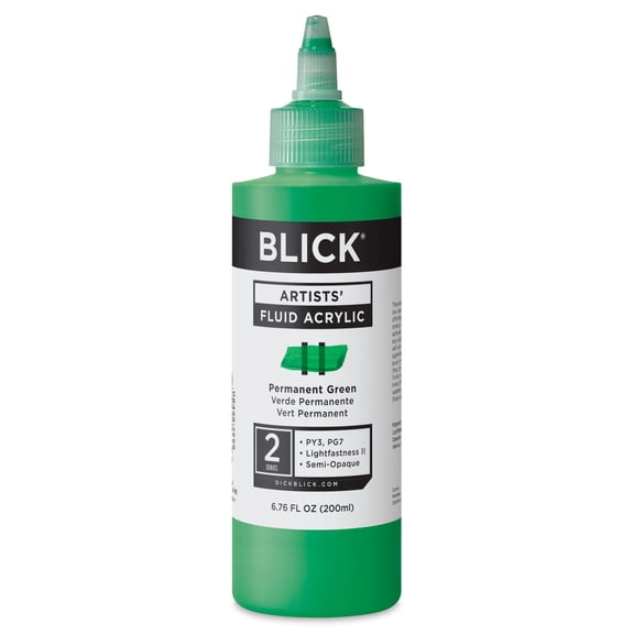 Blick Artists’ Fluid Acrylic - Permanent Green, 200 ml