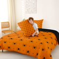 thumbnail image 4 of Homewish Simple Halloween Spider Full Size Comforter Sets,Tiny Bug Print Bedding Comforter Set,Orange Black,Black Reversible,3 Pieces,1 Comforter and 2 Pillowcases, 4 of 7