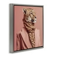 thumbnail image 3 of Stupell Industries Fashionable Cheetah Portrait Animals & Insects Painting Gray Floater Framed Canvas Art Print Wall Art, 18 x 18, 3 of 9