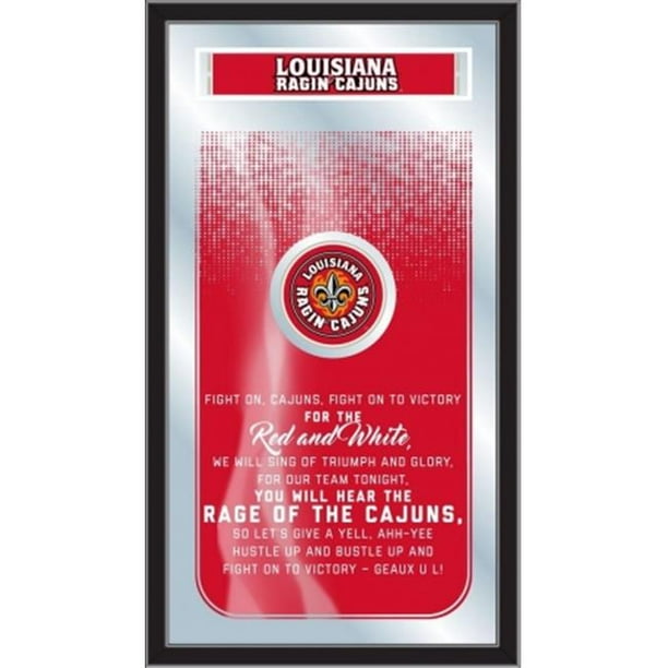 Holland Bar Stool MFghtLA-Laf NCAA Louisiana-Lafayette Lutte contre le Logo de la Chanson Miroir&44; 26 x 15 Po.