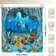 thumbnail image 3 of 1pc/4pcs Cute Dolphin & Coral Children's Shower Curtain and Blanket Set - Bathroom Decor with 12 Shower Curtain Hooks and Toilet Lid - Soft and Cozy Blanket for Kids, 3 of 4