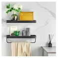 thumbnail image 2 of Bathroom Shelves Wall Mounted Glass Shelves for Bathroom Floating Shelf with Towel Holder Glass Shower Shelf 2 Tier Bathroom Wall Organizer, 2 of 7