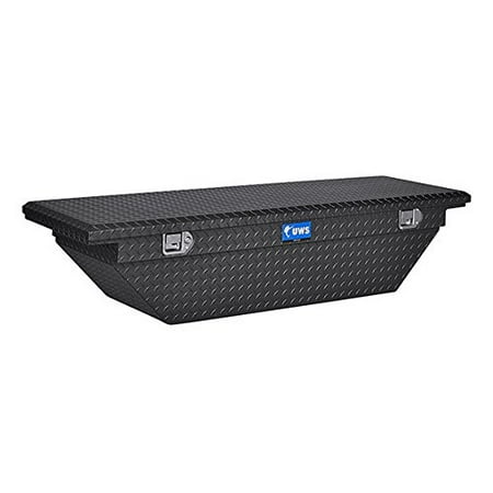 Single Lid Crossover Boxes (UWS/United Welding Services TBS-63-A-LP-MB UWSTBS-63-A-LP-MB UWS 63IN ALUMINUM SINGLE LID CROSSOVER TOOLBOX LOW PROFILE ANGLED MATTE)