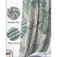 thumbnail image 3 of Green Palm Leaves Kitchen Curtains Summer Starfish Tropical Plants Cafe Short Curtains for Bathroom Blackout Window Curtain Grommet Small Window Treatment Drapes for Bedroom Living Room 42"x45"x2, 3 of 9
